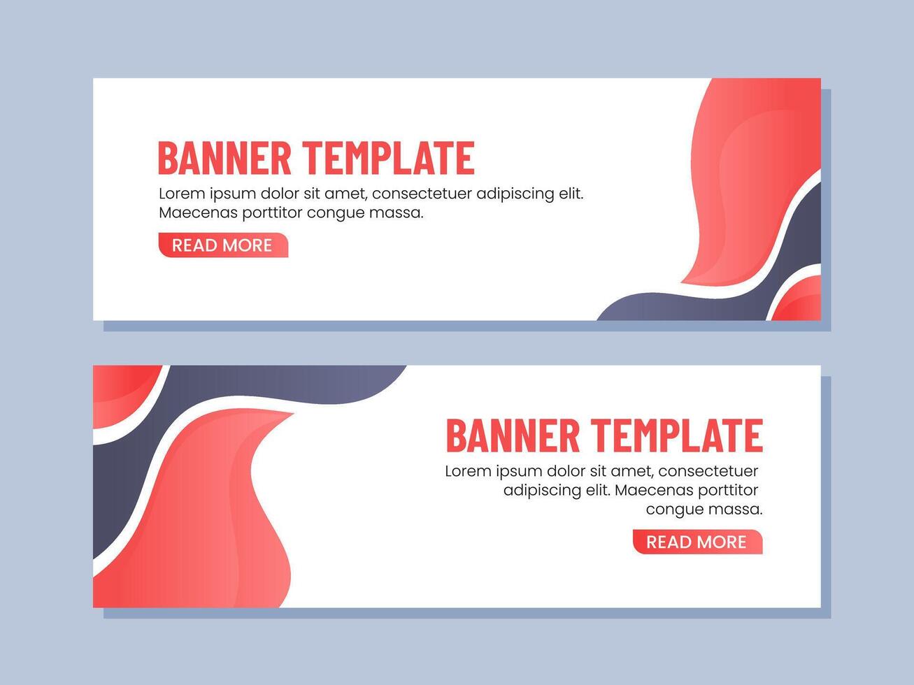 Business banner template with red shape vector