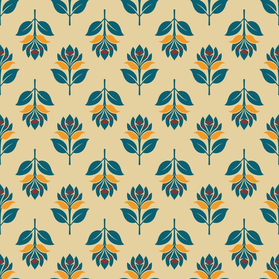 a pattern with leaves on it vector