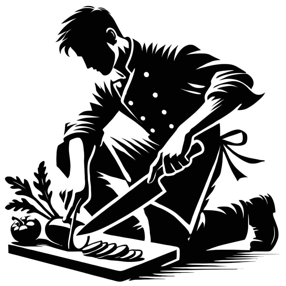Chef butcher clipart vector