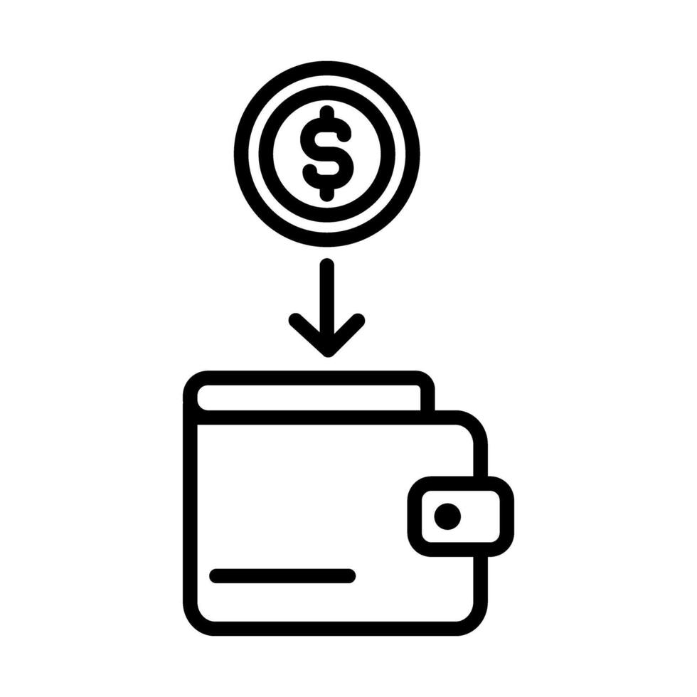 illustration of the income and saving icon vector