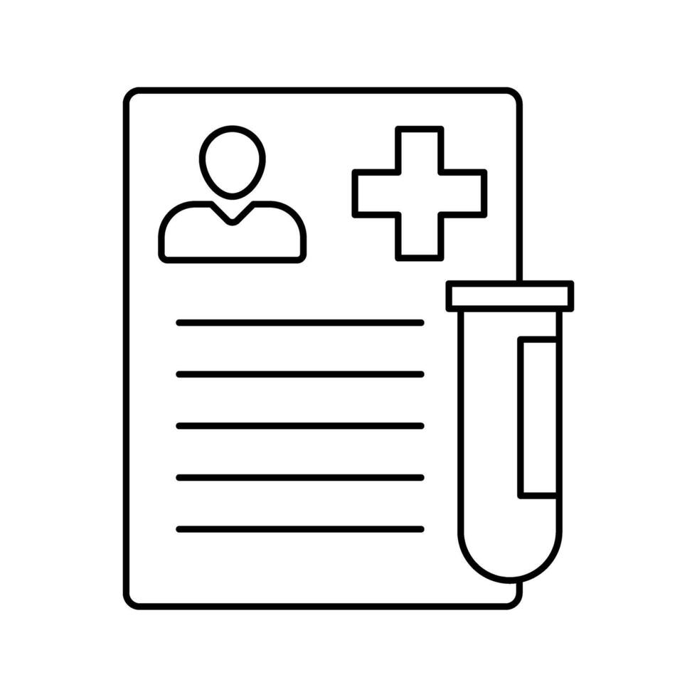 Illustration of medical checkup test file icon vector