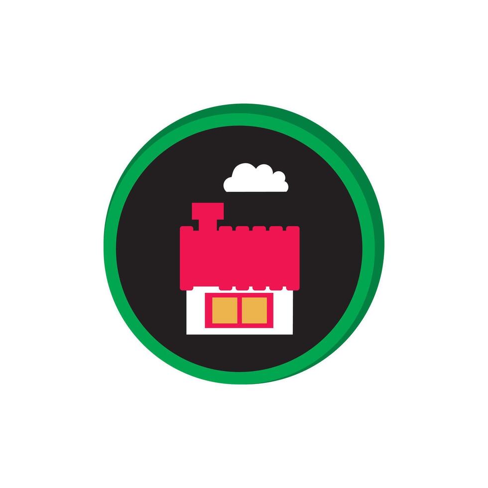 factory logo or icon vector