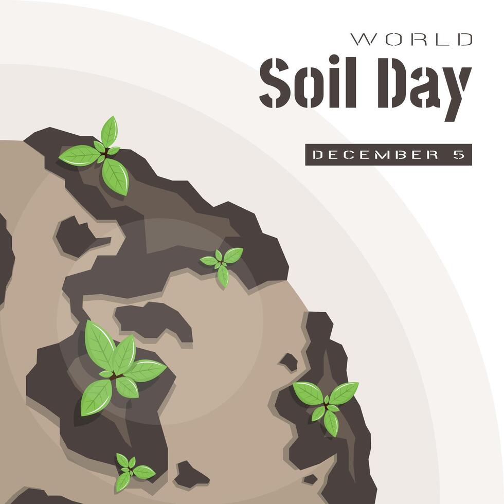World Soil Day poster with land on earth vector