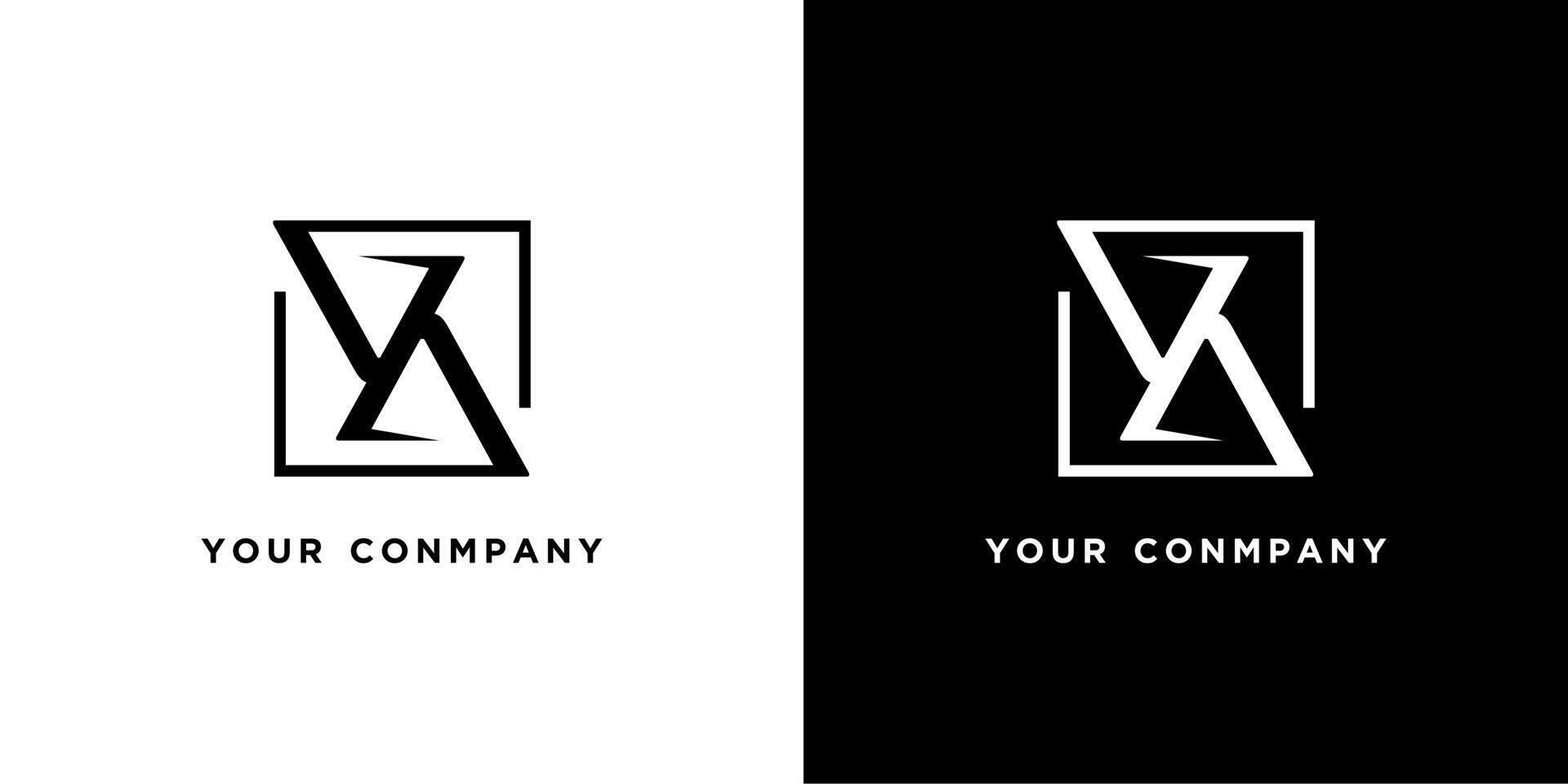 modern Creative Minimal Geometric style AV VA A V letter icon logo vector