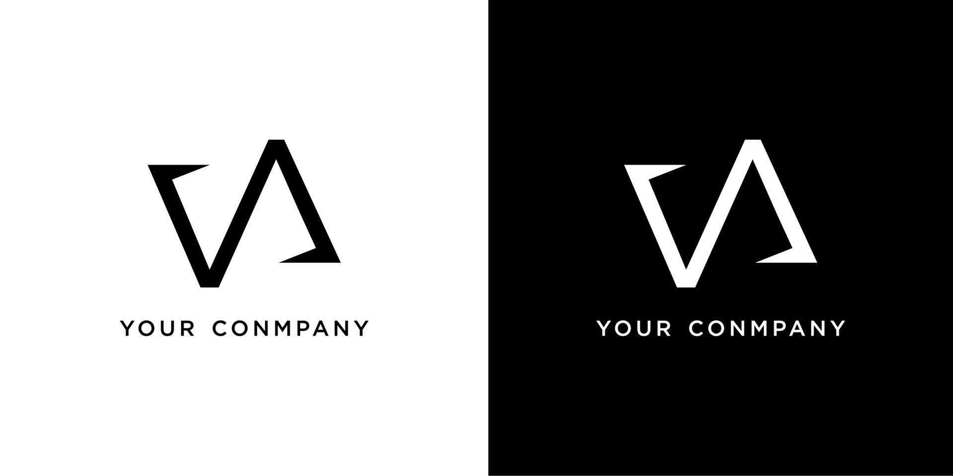 Letter initial av va logo design element icon template design vector