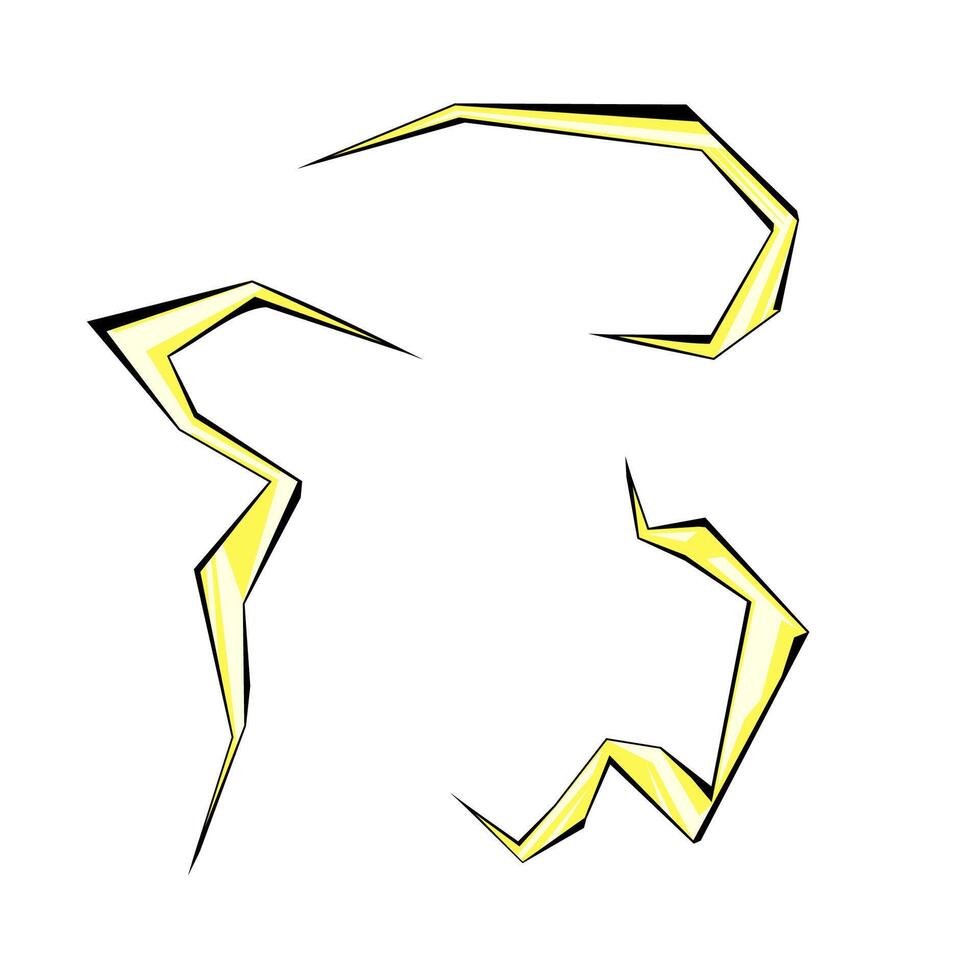 thunder clip art in manga style vector