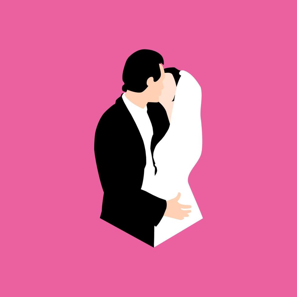a couple gets married vector