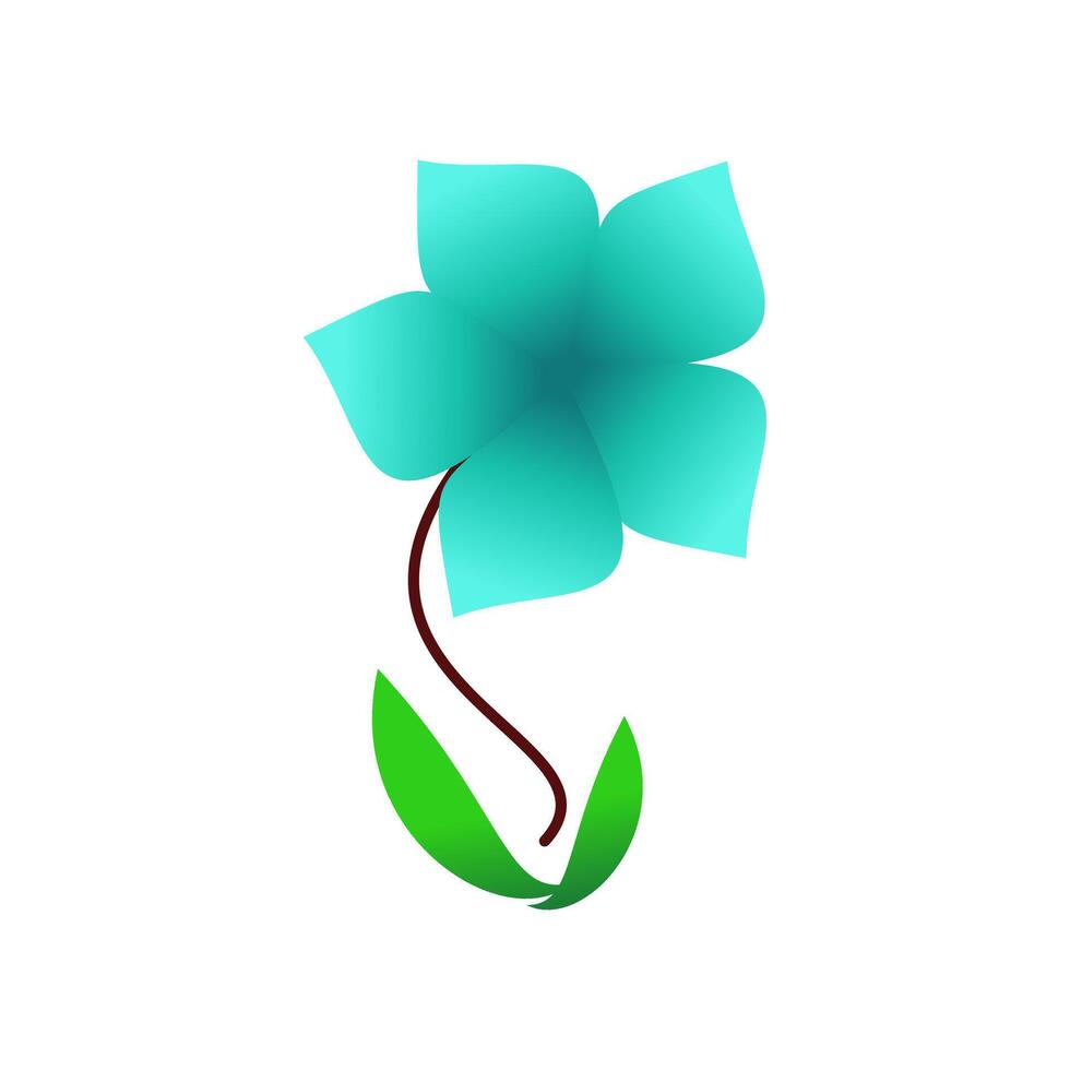 illustration of a simple flower vector