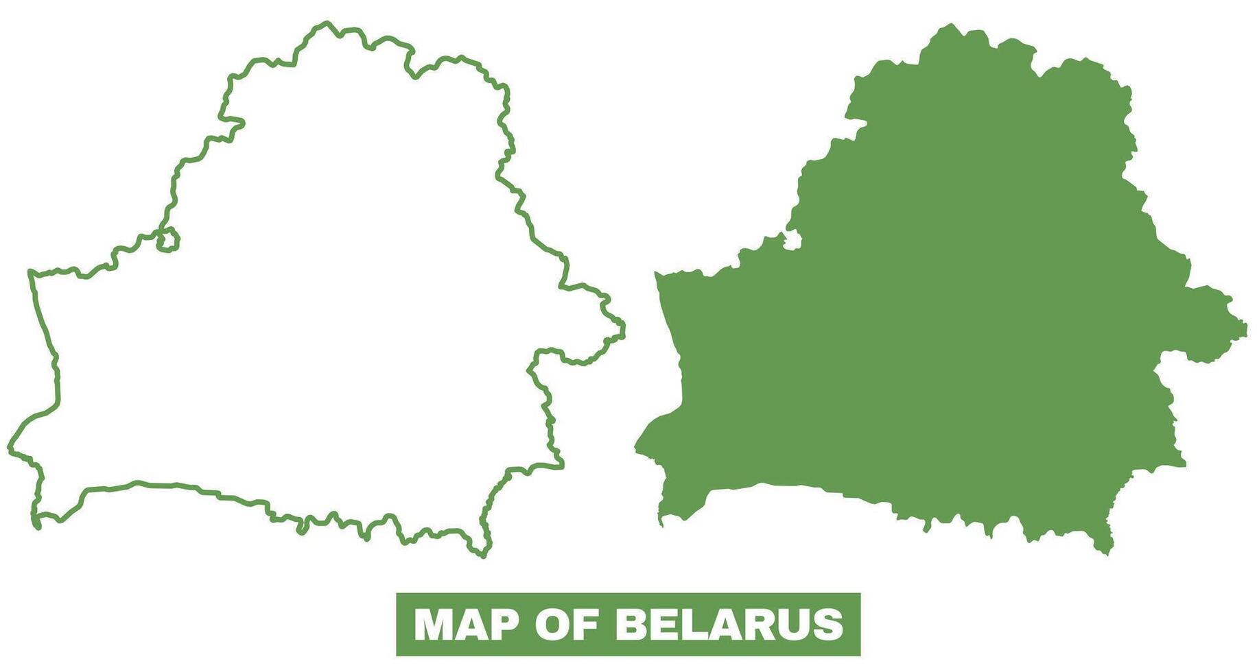 Simple Belarus Outline flat map style illustration set vector