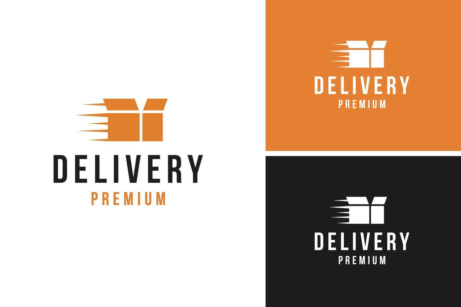 Speed box delivery for logistic logo design template illustration idea vector