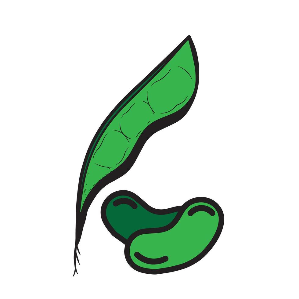 soybeans set , soya food soybeans simple style vector