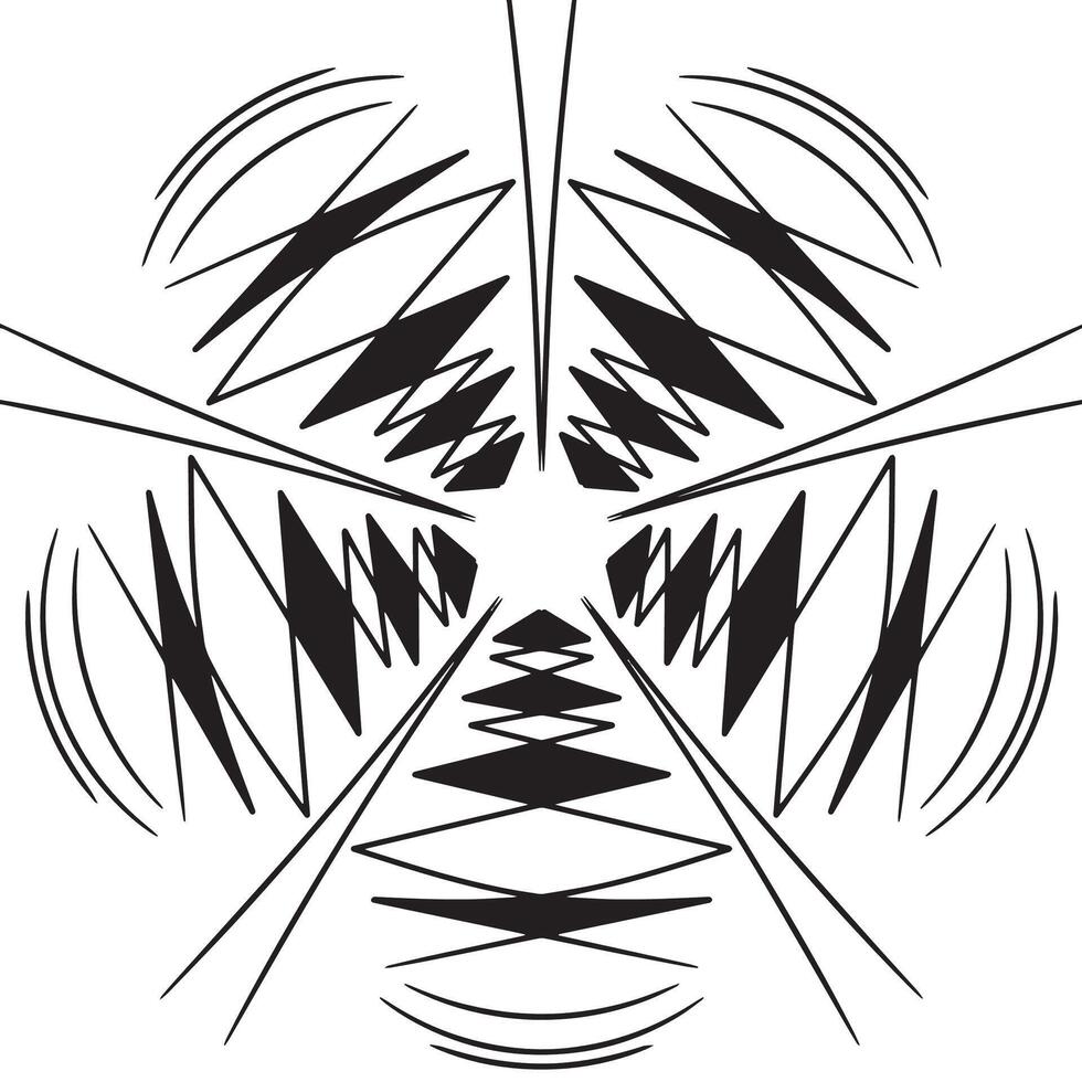floral and wind circle pattern illustration vector