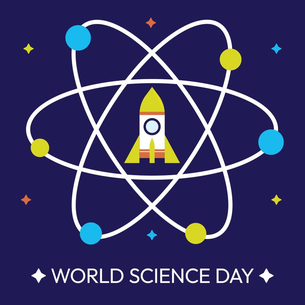 World science day poster design. vector