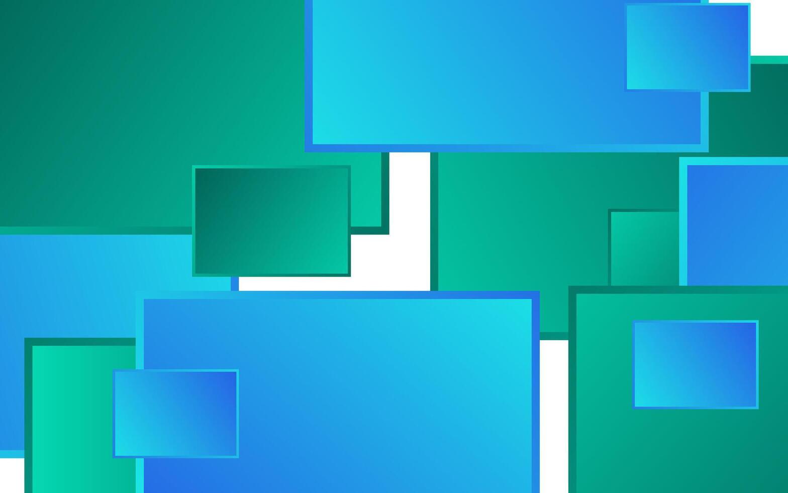 Simple abstract blue and green rectangle 3D background with overlapping shadow shapes. Simple and modern concept. eps 10 vector