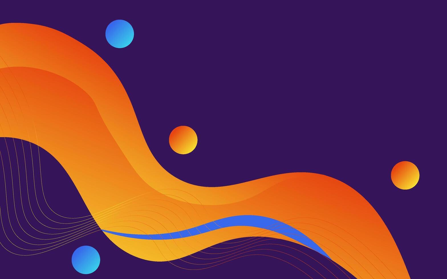 Modern orange purple geometric business banner design. Creative banner design with wave and line shape as template. Simple horizontal banner. vector