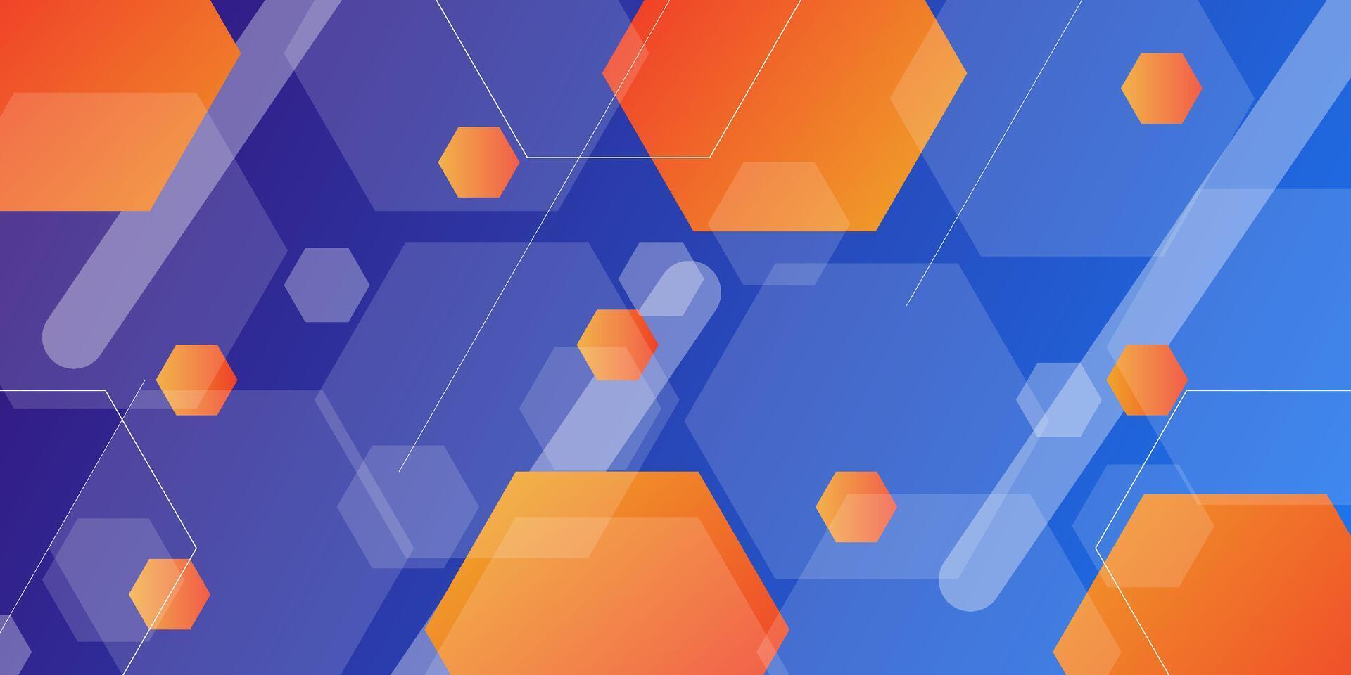 Abstract background dynamic gradient bright blue transparent white and lines. Hexagonal pattern overlay shape. Cool design. Eps10 vector