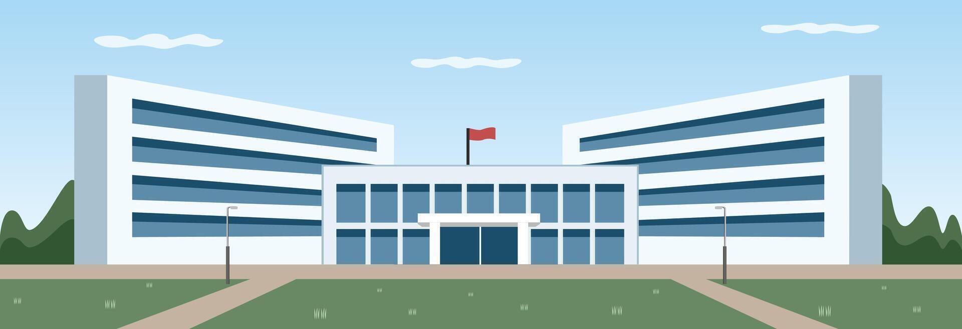 Government office building. Embassy office building. vector