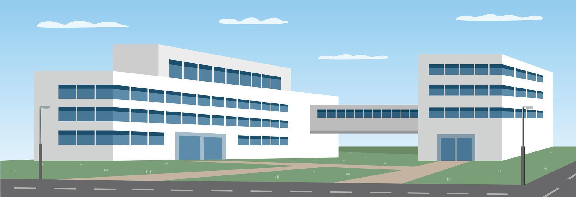 Modern appartment illustration. Appartment building. Real estate. vector