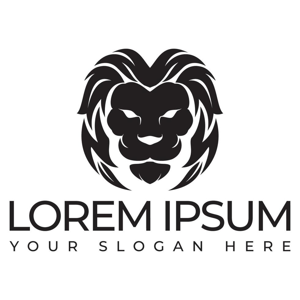 Simple lion image design vector