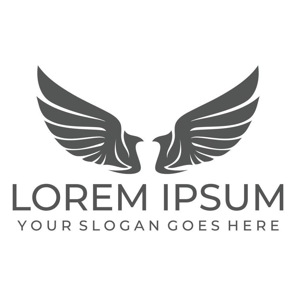 Grey bird wing flapping design vector