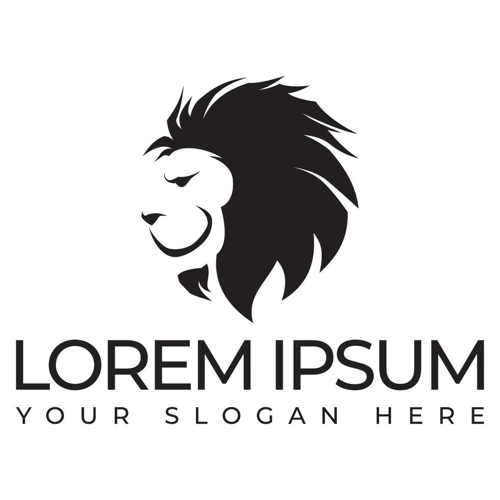 Unique design of a majestic lion, side view vector
