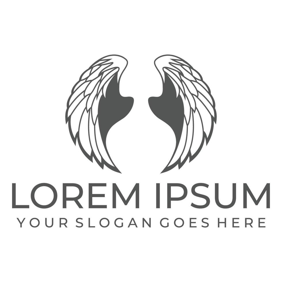 Angel wings flapping design vector