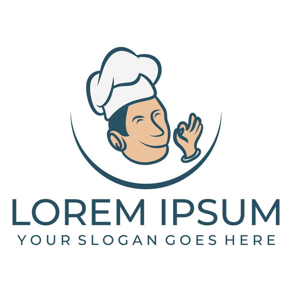 Yummy chef image design vector