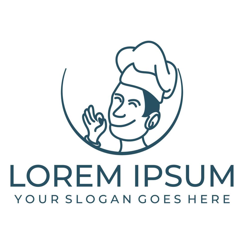 Design image of a chef's smile vector