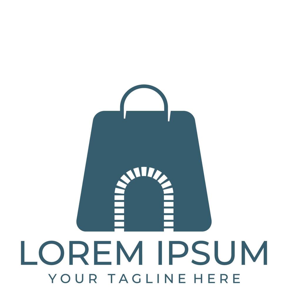 Design image of sturdy arch shopping bag vector