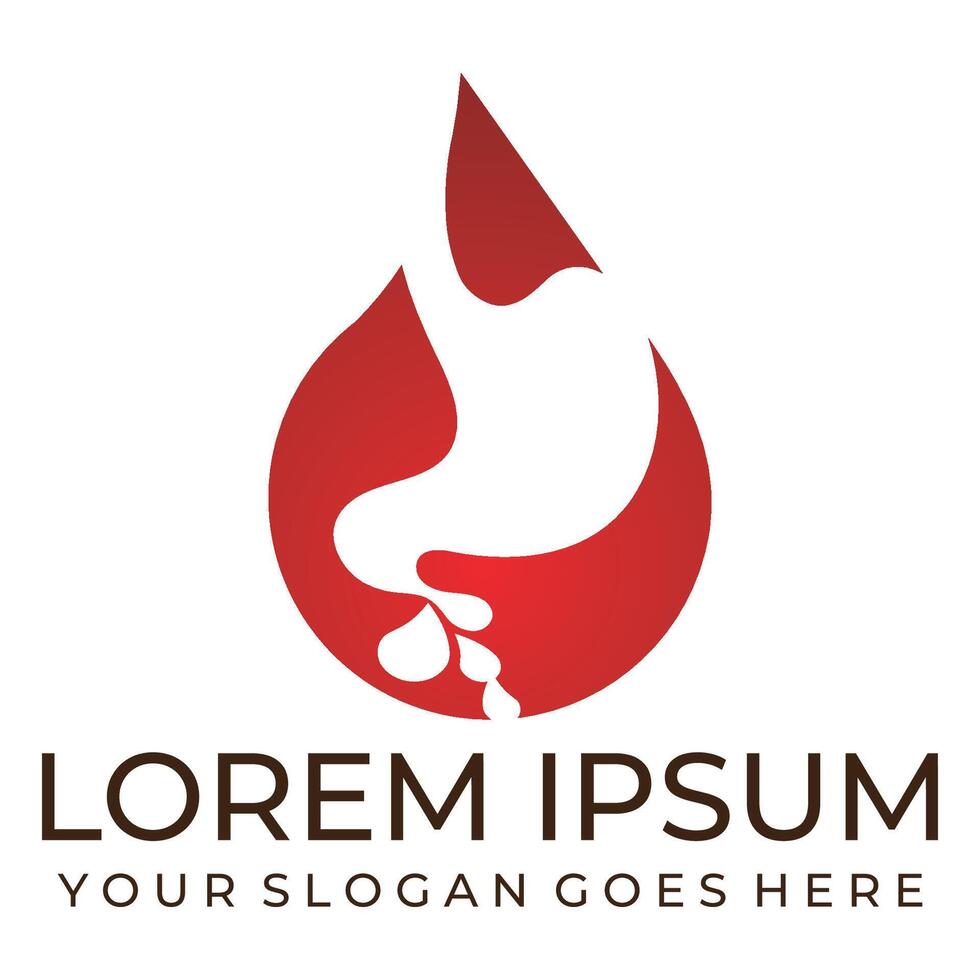 Stomach emblem image design vector