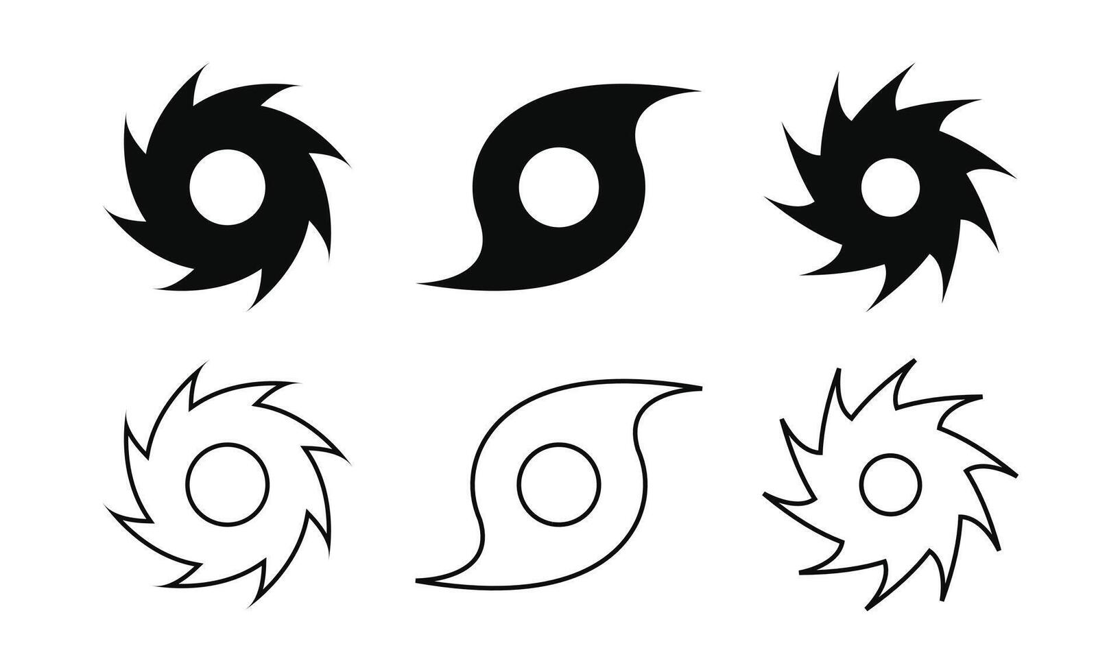 Hurricane icon. Hurricane symbol thine line collection vector