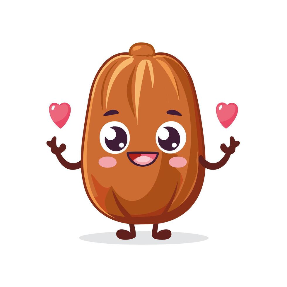 Date Cute Cartoon Fruit Fresh Animation Kawaii Healthy vector