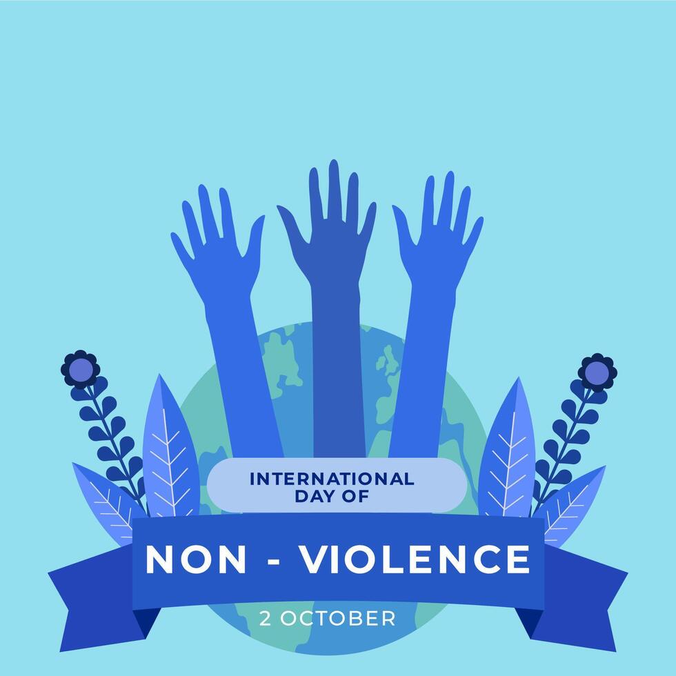 International day of non violence vector