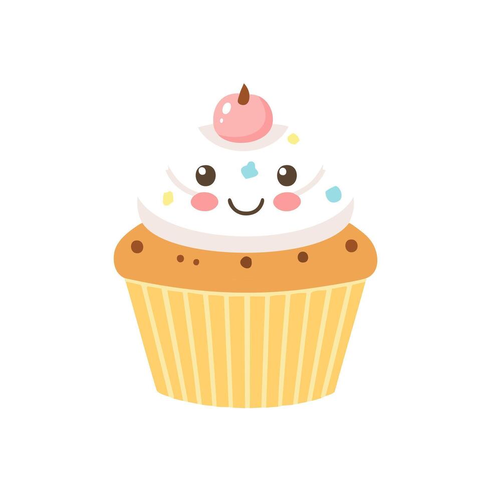 Cupcake Food Eat Meal Snack Cuisine Animation Kawaii vector