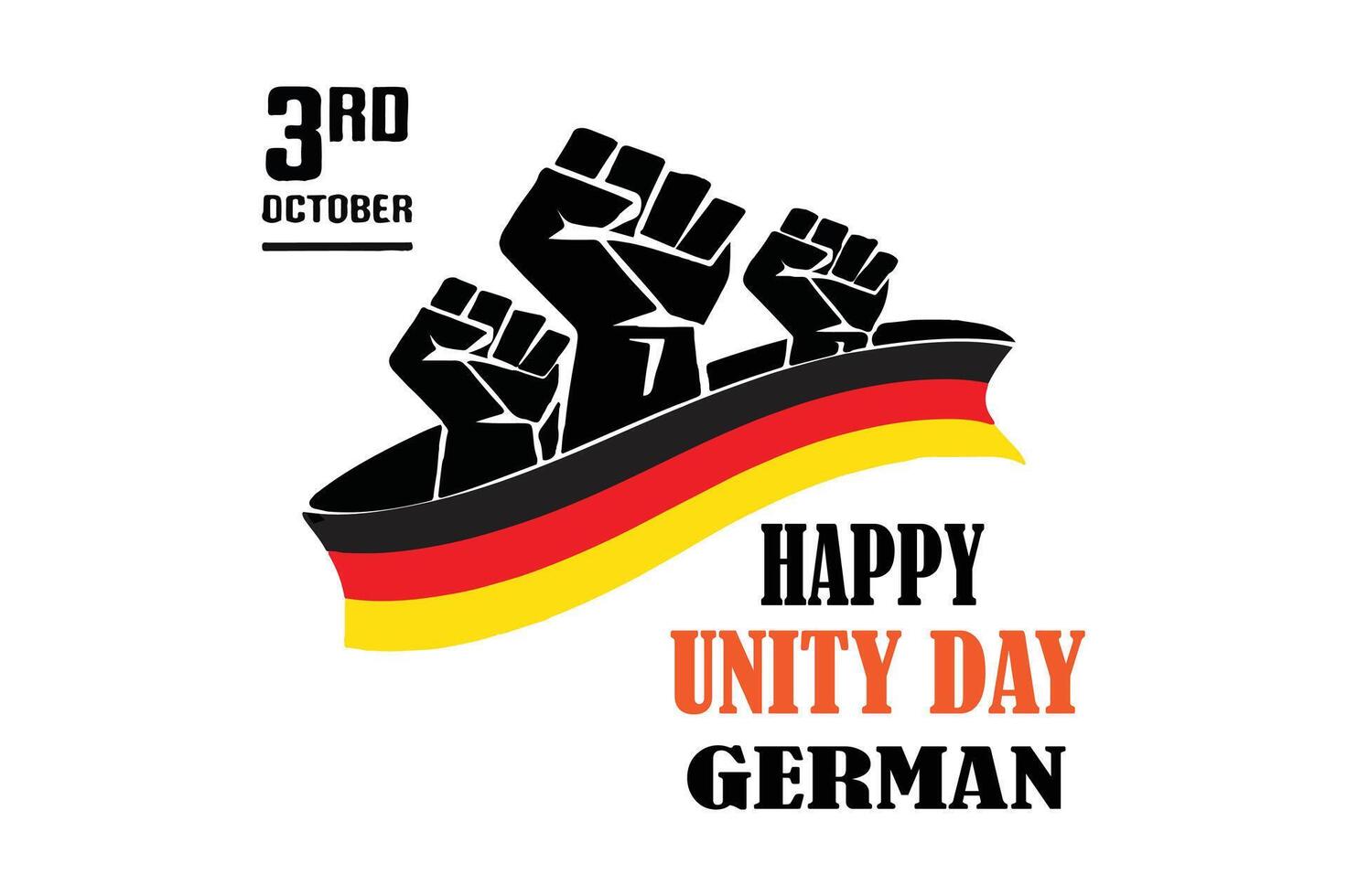 happy unity day German illustration vector