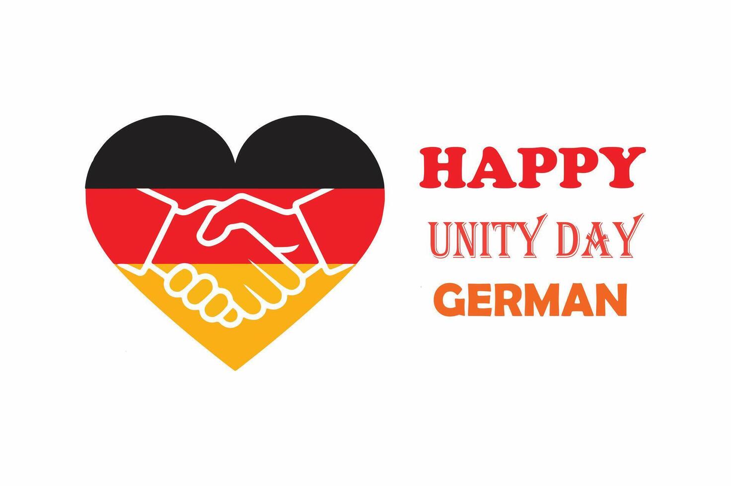 happy unity day German illustration vector