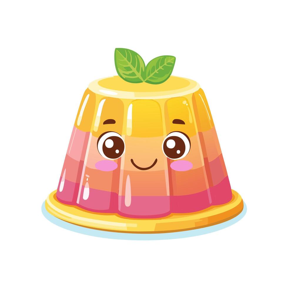 Jelly Food Eat Meal Snack Cuisine Animation Kawaii vector