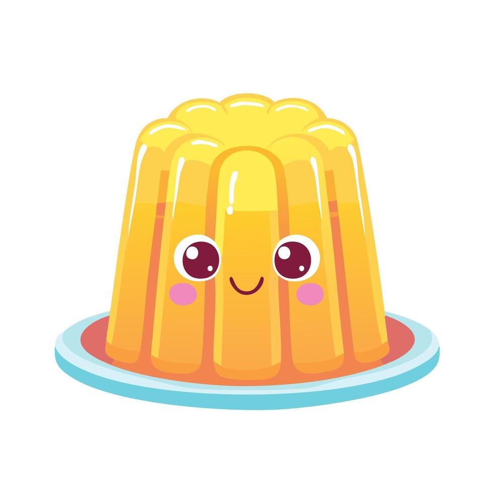 Jelly Food Eat Meal Snack Animation Kawaii Character vector