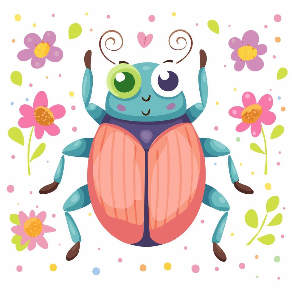 Beetle Insect Bug Animal Animation vector