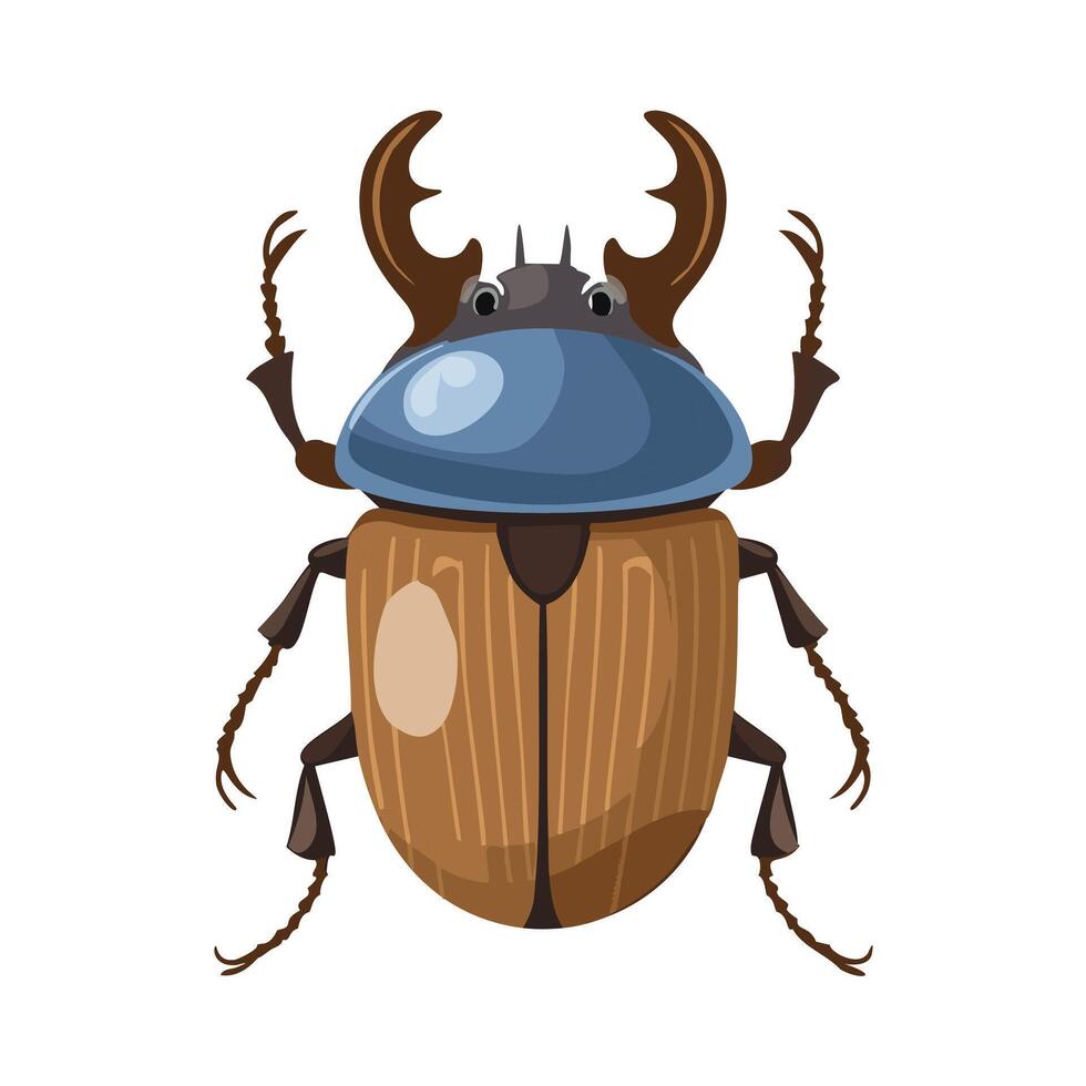 Hercules Beetle Insect Bug Animal Kawaii Character Pest vector