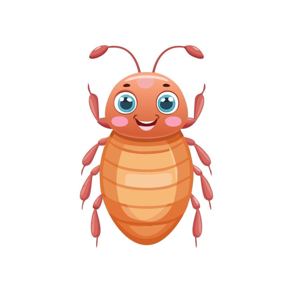 Lice Insect Bug Animal Animation Kawaii Character vector