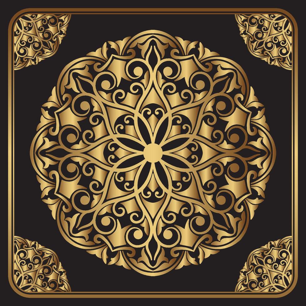 mandala ornament, round decorative design vector