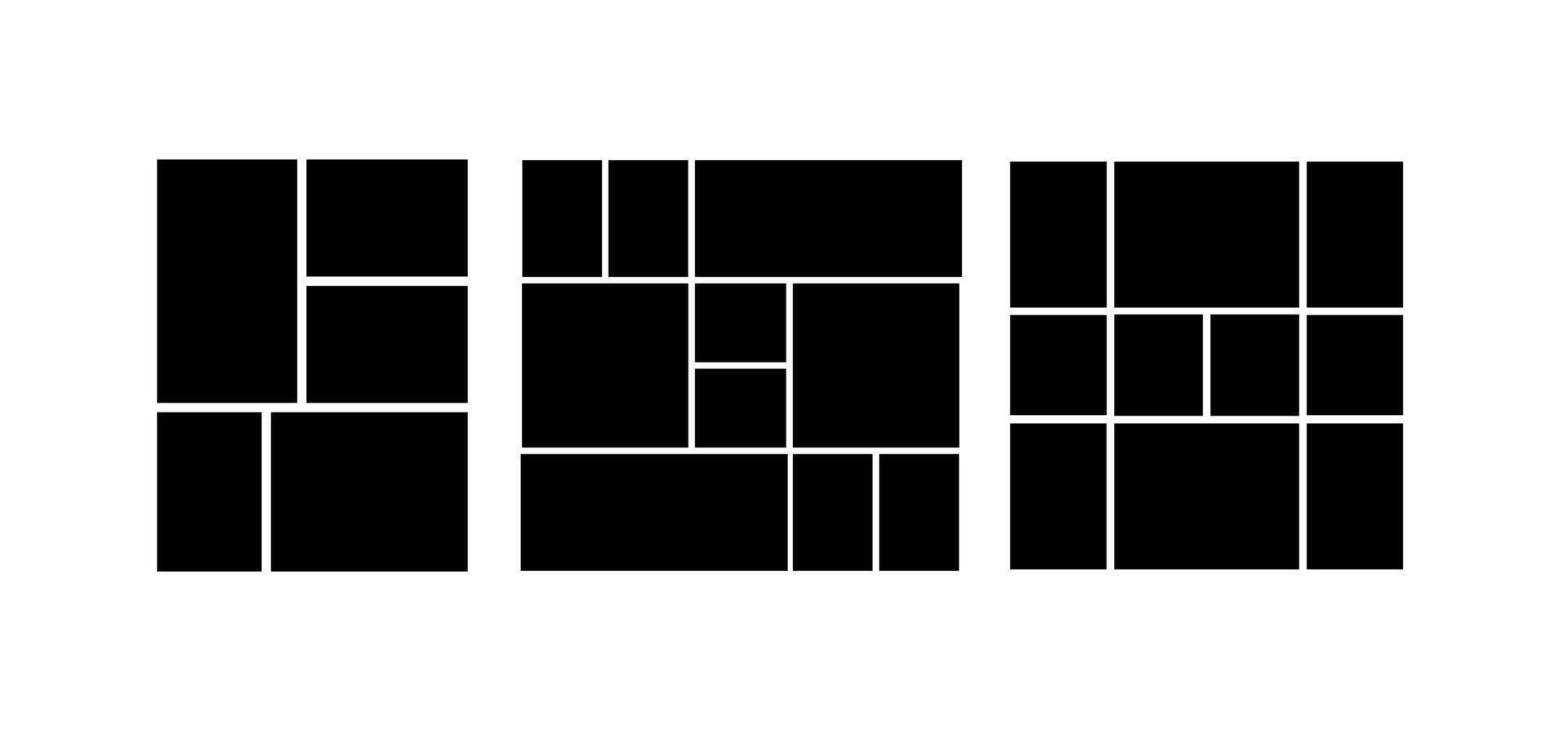 photos frame collage abstract design.Picture frame composition portfolio collection, poster wall template background and mockup. vector