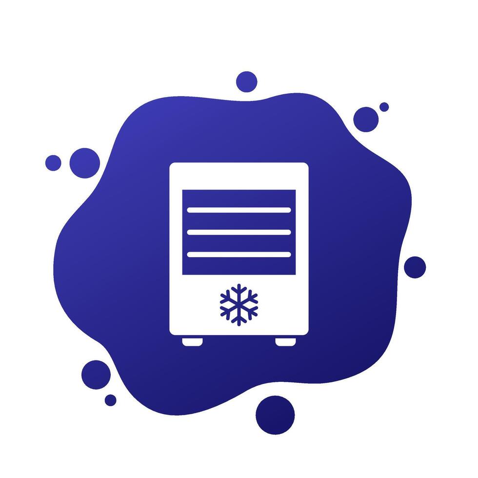 fridge, shop freezer icon vector