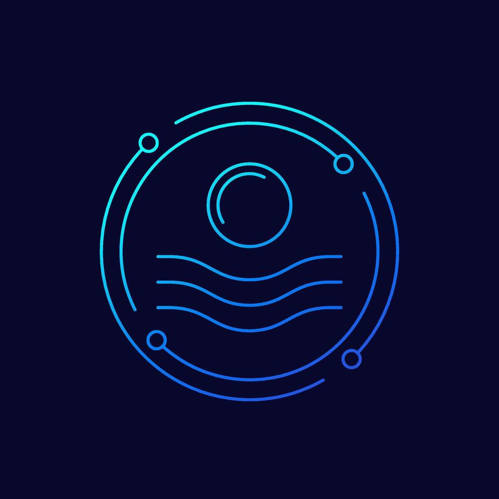 Elastic material icon, linear design vector