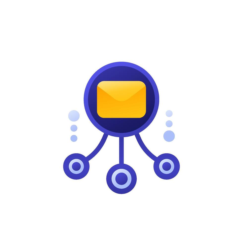 email automation icon for apps and web vector