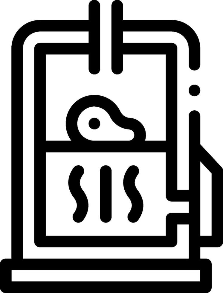 A black and white icon of a machine vector