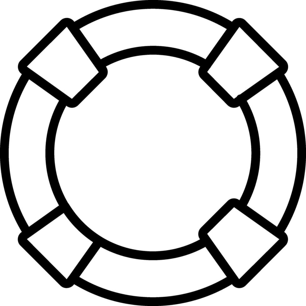 Life preserver icon coloring page vector