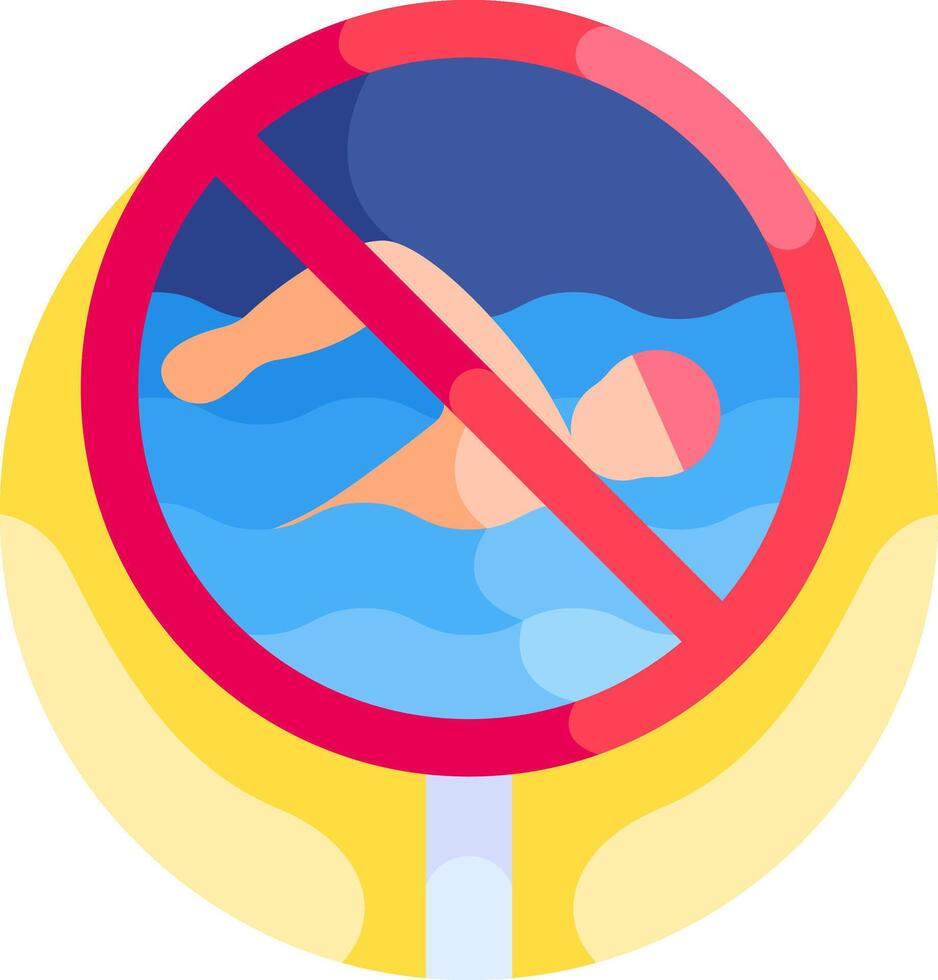 No swimming sign vector