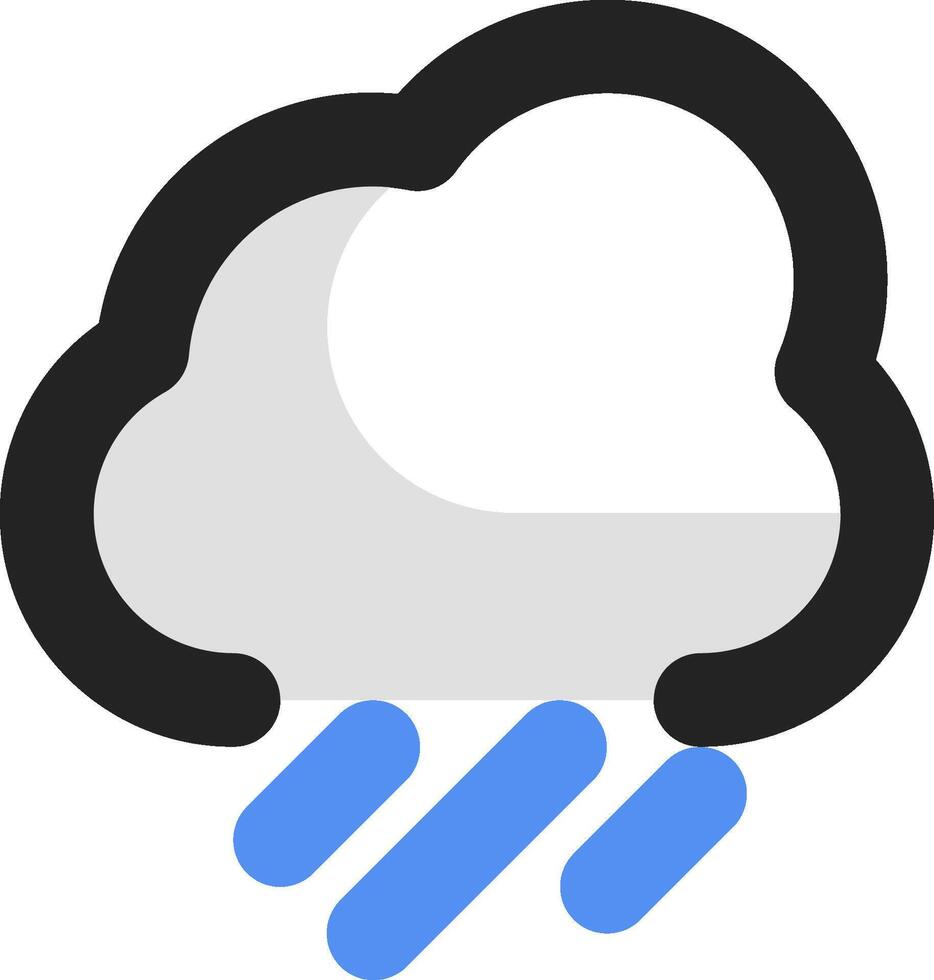 A cloud with rain drops on it vector